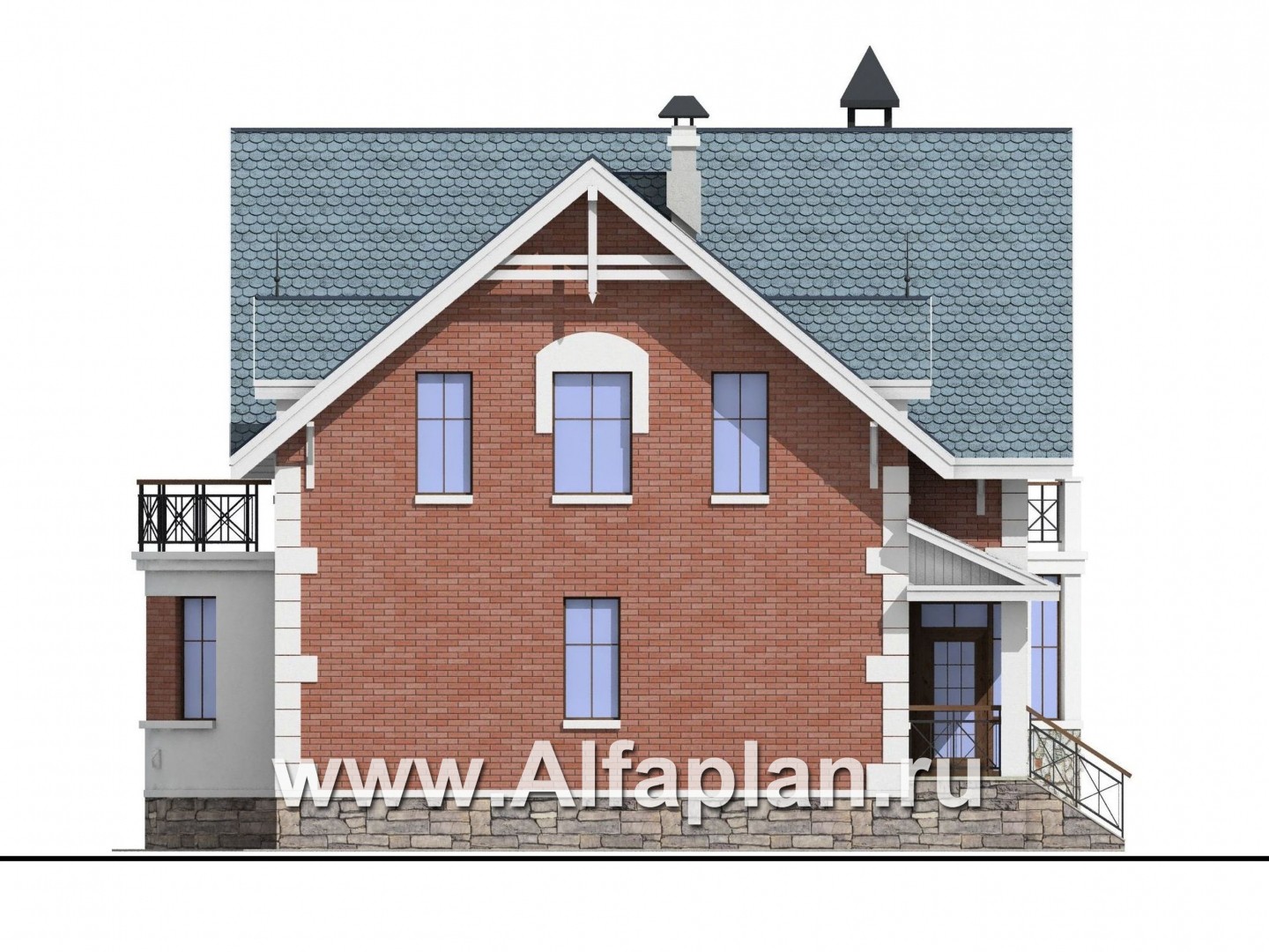 Проекты домов Альфаплан - «Стелла»- компактный дом для маленького участка  - изображение фасада №3