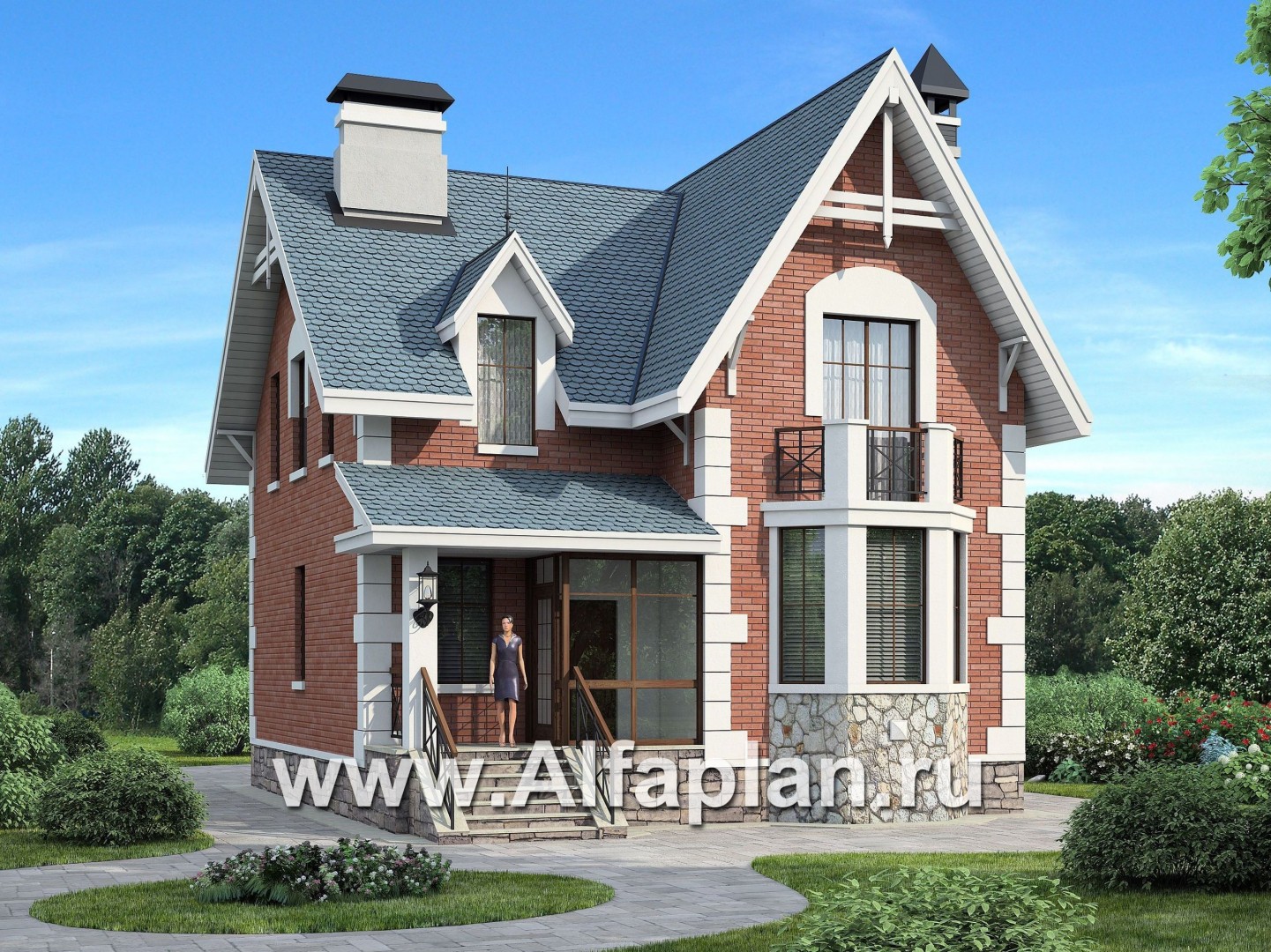 Проекты домов Альфаплан - «Стелла»- компактный дом для маленького участка  - основное изображение