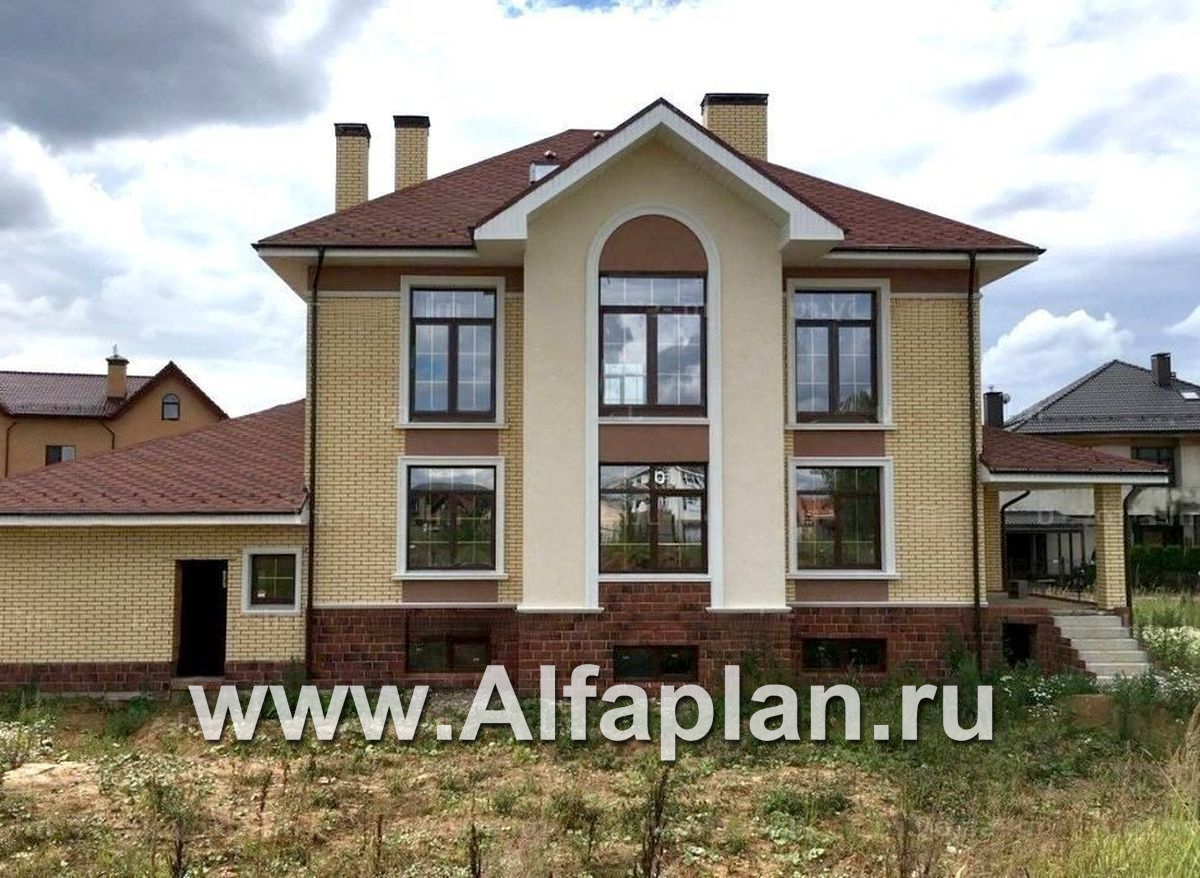 Проекты домов Альфаплан - «Разумовский» - элегантный коттедж с цоколем - дополнительное изображение №1