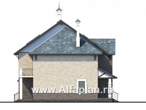 «Северная регата» - проект двухэтажного дома с мансардой, с террасой и кинозалом - превью фасада дома