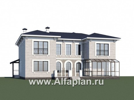 «Меньшиков» - проект двухэтажного дома, с террасой,вилла в стиле эклектика - превью дополнительного изображения №1