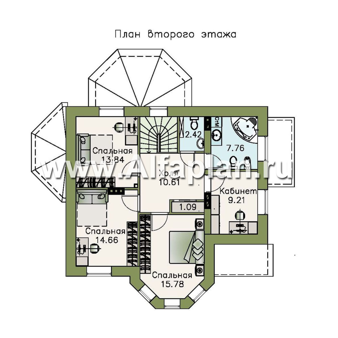 Проекты домов Альфаплан - «Успех Плюс» — удобный коттедж с цокольным этажом - изображение плана проекта №3