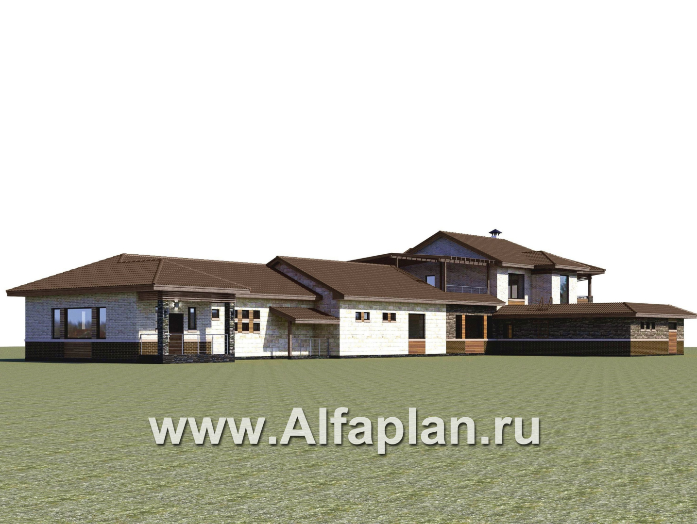Проекты домов Альфаплан - "Шахерезада" - семейная вилла с бассейном и гаражом - дополнительное изображение №4