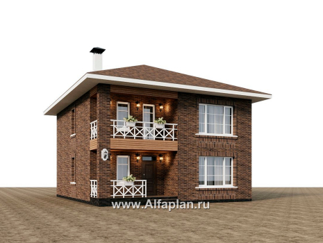 «Сайма» - проект двухэтажного дома из кирпичей, с террасой, в баварском стиле - превью дополнительного изображения №1
