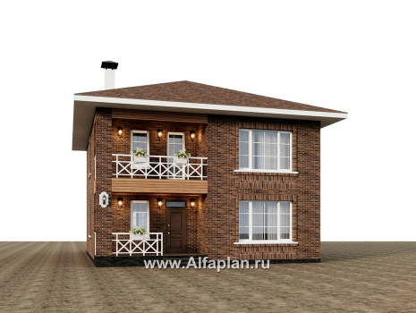 «Сайма» - проект двухэтажного дома из кирпичей, с террасой, в баварском стиле - превью дополнительного изображения №3
