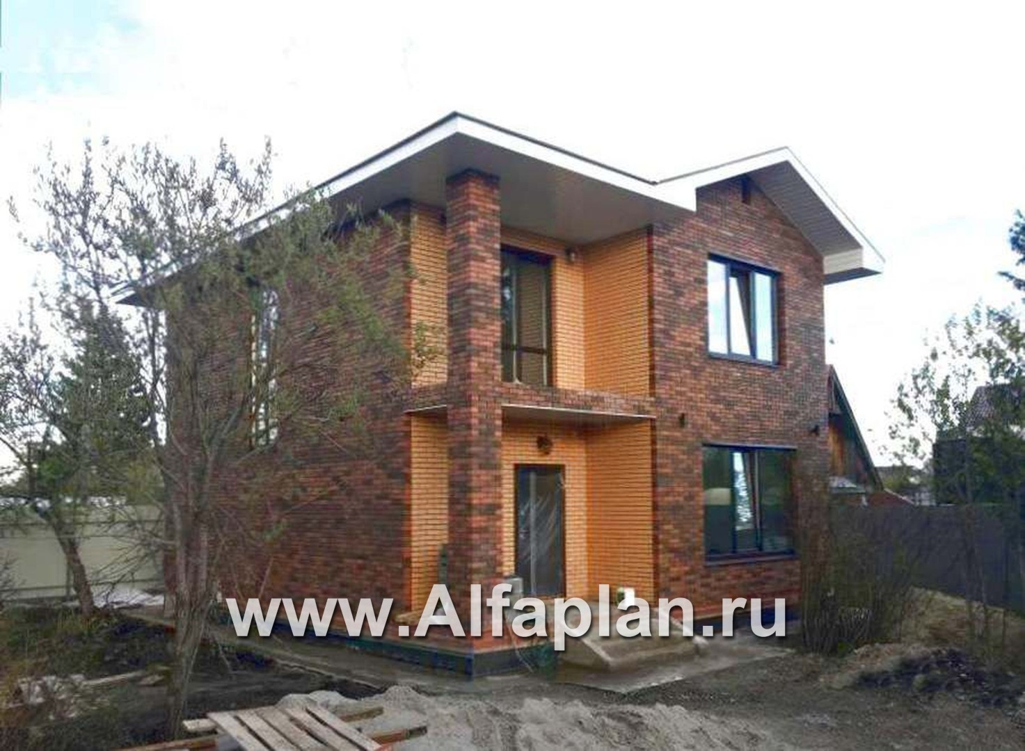 Проекты домов Альфаплан - Кирпичный дом «Серебро» для небольшой семьи - дополнительное изображение №2