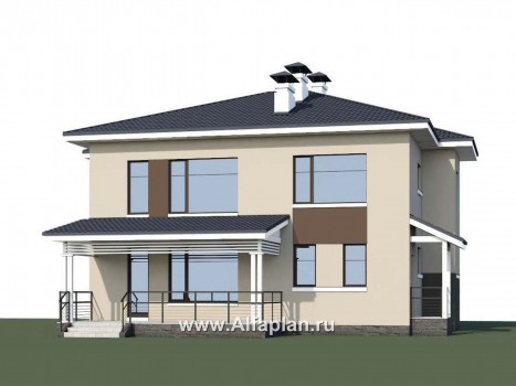 «Опал» - проект двухэтажного дома, с террасой, балконом - превью дополнительного изображения №1