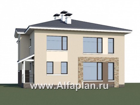 «Опал» - проект двухэтажного дома, с террасой, с эркером - превью дополнительного изображения №1