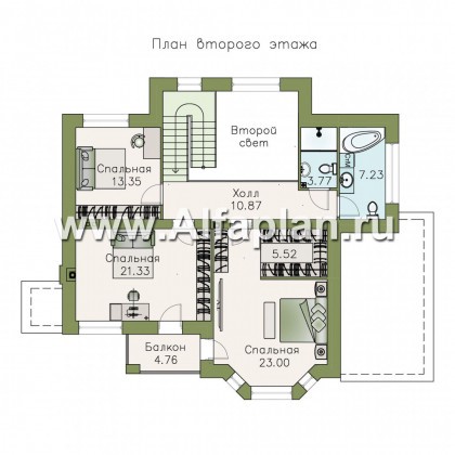 Проекты домов Альфаплан - «Статский советник» - комфортабельный коттедж в современном стиле - превью плана проекта №2