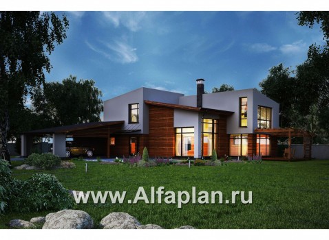 Проекты домов Альфаплан - Современный загородный дом с комфортной планировкой - превью дополнительного изображения №1