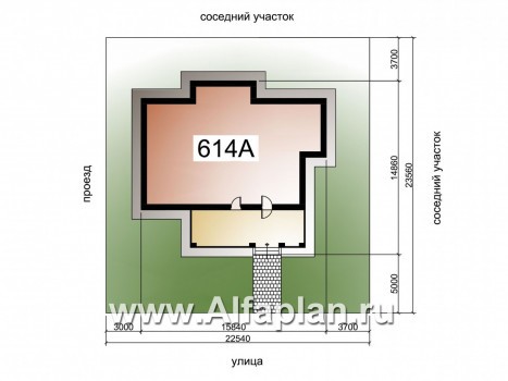 Проекты домов Альфаплан - «Талия» - современный одноэтажный коттедж с террасой - превью дополнительного изображения №1