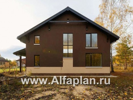Проекты домов Альфаплан - «Регата» — комфортный загородный дом с двускатной крышей - превью дополнительного изображения №3