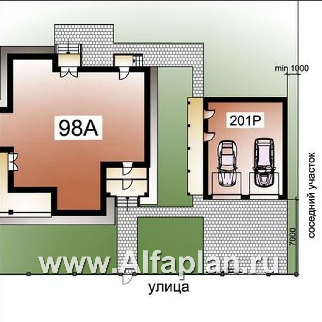 Проекты домов Альфаплан - «Голицын»_ДУО - дополнительное изображение №1
