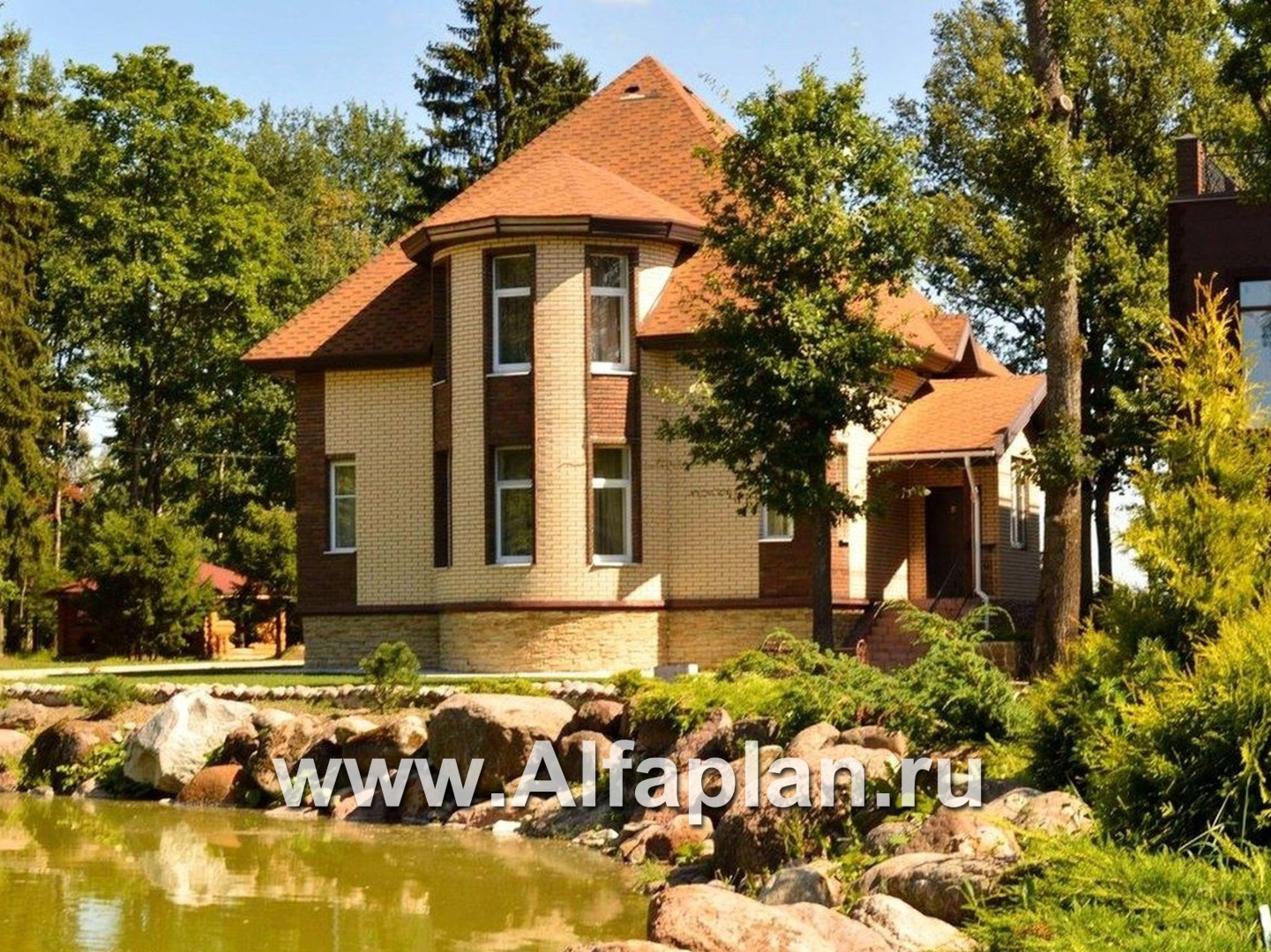 Проекты домов Альфаплан - «Петит» - проект дома с полукруглым эркером - дополнительное изображение №3