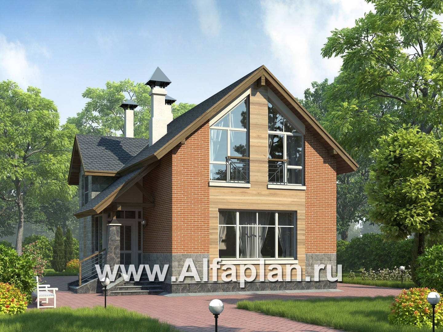 Проекты домов Альфаплан - «Вишневый сад»- проект небольшого дома или дачи - основное изображение
