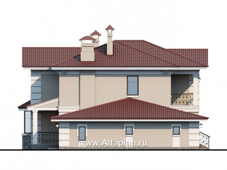 Проекты домов Альфаплан - «Репутация» - красивый дом с удобной планировкой - превью фасада №3