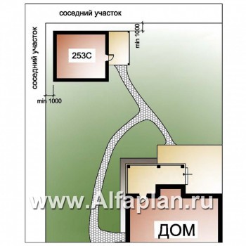 Проекты домов Альфаплан - Комфортабельная баня  с верандой - превью дополнительного изображения №1